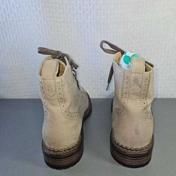Office of Angela Scott Leather Lace-Up Brogue Ankle Boots Size 39.5 Excellent Co - Picture 5 of 15